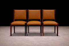 Sergio Rodrigues Dining Chairs in Rosewood Leather Sergio Rodrigues for Bloch 1960s - 4547053
