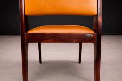 Sergio Rodrigues Dining Chairs in Rosewood Leather Sergio Rodrigues for Bloch 1960s - 4547058