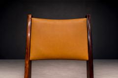 Sergio Rodrigues Dining Chairs in Rosewood Leather Sergio Rodrigues for Bloch 1960s - 4547064
