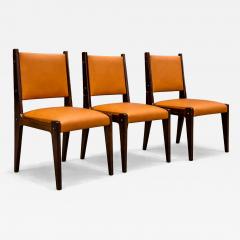 Sergio Rodrigues Dining Chairs in Rosewood Leather Sergio Rodrigues for Bloch 1960s - 4547569