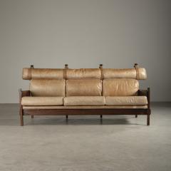 Sergio Rodrigues Franco Sofa in solid hard wood S rgio Rodrigues Brazilian Mid Century Modern - 3336539