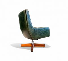 Sergio Rodrigues Holperin Armchair in Green Leather Rosewood Sergio Rodrigues 1962 - 4361067
