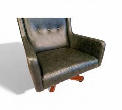 Sergio Rodrigues Holperin Armchair in Green Leather Rosewood Sergio Rodrigues 1962 - 4361073