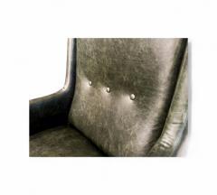 Sergio Rodrigues Holperin Armchair in Green Leather Rosewood Sergio Rodrigues 1962 - 4361076