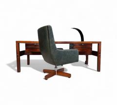 Sergio Rodrigues Holperin Armchair in Green Leather Rosewood Sergio Rodrigues 1962 - 4361078