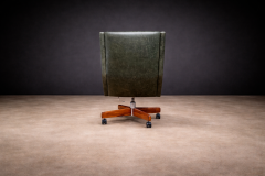 Sergio Rodrigues Holperin Armchair in Green Leather Rosewood Sergio Rodrigues for Oca 1962 - 4548501
