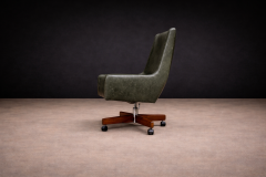 Sergio Rodrigues Holperin Armchair in Green Leather Rosewood Sergio Rodrigues for Oca 1962 - 4548503