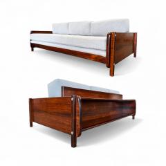 Sergio Rodrigues Macedo Sofa in Rosewood Grey Boucle Sergio Rodrigues 1960s Lot 548A - 4175253