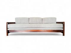 Sergio Rodrigues Macedo Sofa in Rosewood Grey Boucle Sergio Rodrigues 1960s Lot 548A - 4175304