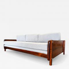 Sergio Rodrigues Macedo Sofa in Rosewood Grey Boucle Sergio Rodrigues 1960s Lot 548A - 4211609