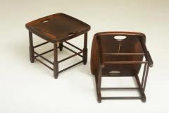 Sergio Rodrigues Mid Century Modern Pair of Magrini Stools by Sergio Rodrigues Brazil 1960s - 3499785