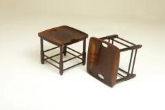 Sergio Rodrigues Mid Century Modern Pair of Magrini Stools by Sergio Rodrigues Brazil 1960s - 3499786
