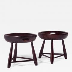 Sergio Rodrigues Mid Century Modern Pair of Mocho Stools by Sergio Rodrigues Brazil 1960s - 3504555