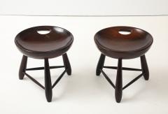 Sergio Rodrigues Mid Century Modern Pair of Mocho Stools by Sergio Rodrigues Brazil 1960s - 4762831