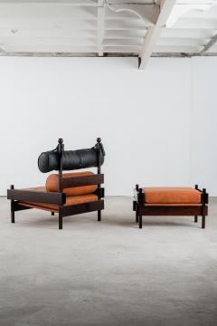 Sergio Rodrigues Mid Century Modern Tonico Armchair w ottoman by Sergio Rodrigues Brazil 1960s - 4423571