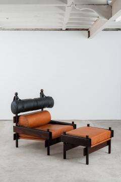 Sergio Rodrigues Mid Century Modern Tonico Armchair w ottoman by Sergio Rodrigues Brazil 1960s - 4423573