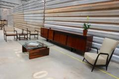 Sergio Rodrigues Mid century Modern Coffee Table in Hardwood and Glass Sergio Rodrigues Brazil - 3357324