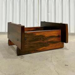 Sergio Rodrigues Mid century Modern Coffee Table in Hardwood and Glass Sergio Rodrigues Brazil - 3357332