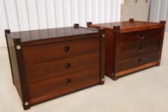 Sergio Rodrigues Mid century Modern Sabara Side Tables in Rosewood Sergio Rodrigues Brazil - 3331146