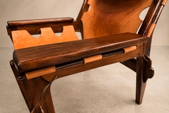 Sergio Rodrigues Modern Kilin Armchairs in Jacarand Rosewood Leather by Sergio Rodrigues - 4694027