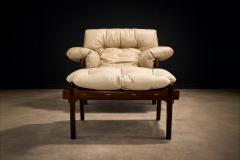 Sergio Rodrigues Moleca Lounge Chair Ottoman in Rosewood Leather Sergio Rodrigues Brazil - 4635857