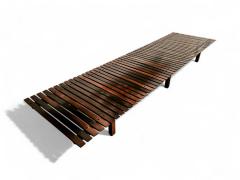 Sergio Rodrigues Mucki bench in Rosewood Sergio Rodrigues 1958 Lot 872 - 4286709