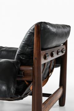 Sergio Rodrigues Pair of Easy Chairs and Stool in Jacaranda and Leather by Sergio Rodrigues 1957 - 4369914