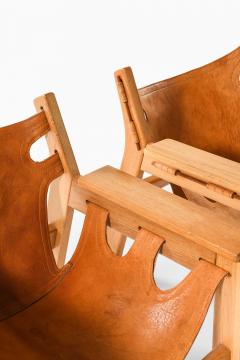Sergio Rodrigues Pair of Sergio Rodrigues Oak Leather Easy Chairs by OCA 1970s - 4615272