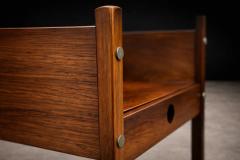 Sergio Rodrigues Pair of Sergio Rodrigues Yara Jacarand Side Tables with Glass Shelf - 4525028