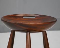 Sergio Rodrigues Rare Pair of wooden stools Mocho by sergio Rodrigues from 1950 restored - 1112452