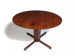 Sergio Rodrigues Rosewood 42 Round Pedestal Base Dining Table - 2882062