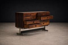 Sergio Rodrigues S rgio Rodrigues Dalmo Chest of Drawers in Rosewood and Chromed Steel Oca - 4525345