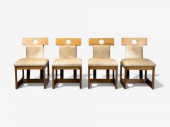 Sergio Rodrigues Sergio Rodrigues Cavoina Cowhide Four Cuiab Dining Chairs Brazil 1985 - 4418483