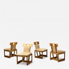 Sergio Rodrigues Sergio Rodrigues Cavoina Cowhide Four Cuiab Dining Chairs Brazil 1985 - 4419288