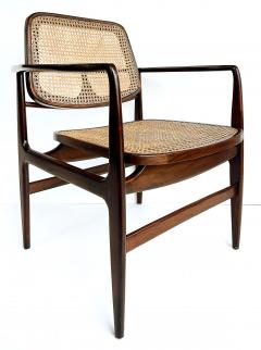 Sergio Rodrigues Sergio Rodrigues Jacaranda Caned Oscar Armchairs Brazil Pair - 4330476