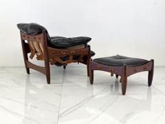 Sergio Rodrigues Sergio Rodrigues Mole Sheriff Chair and Ottoman Jacaranda Leather 1960s - 4406924