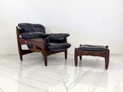 Sergio Rodrigues Sergio Rodrigues Mole Sheriff Chair and Ottoman Jacaranda Leather 1960s - 4406927