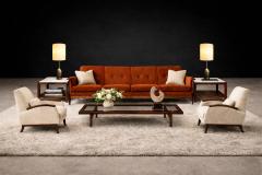 Sergio Rodrigues Sergio Rodrigues Pair of Brazilian Rosewood and White Marble Side Tables - 4531103