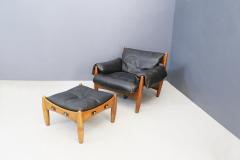 Sergio Rodrigues Sergio Rodrigues for Isa Bergamo Sheriff Lounge Chair and ottoman signed 1950s - 1508812