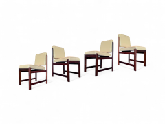 Sergio Rodrigues Set of 4 of Marco Chairs in Rosewood Leather Sergio Rodrigues 1960s - 4335551