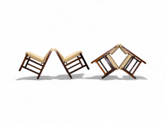 Sergio Rodrigues Set of 4 of Marco Chairs in Rosewood Leather Sergio Rodrigues 1960s - 4335552