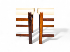 Sergio Rodrigues Set of 4 of Marco Chairs in Rosewood Leather Sergio Rodrigues 1960s - 4335556