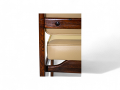 Sergio Rodrigues Set of 4 of Marco Chairs in Rosewood Leather Sergio Rodrigues 1960s - 4335559