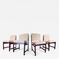 Sergio Rodrigues Set of 4 of Marco Chairs in Rosewood Leather Sergio Rodrigues 1960s - 4335604