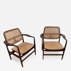 Sergio Rodrigues Set of Two Mid Century Modern Oscar Armchairs by Sergio Rodrigues Brazil 1956 - 3617914