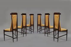 Sergio Rodrigues Six Dining Chairs attr to Sergio Rodrigues with Cowhide Upholstery 1960s - 4172961