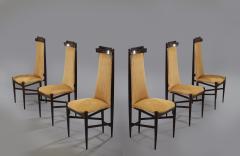 Sergio Rodrigues Six Dining Chairs attr to Sergio Rodrigues with Cowhide Upholstery 1960s - 4172962