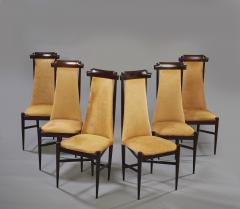 Sergio Rodrigues Six Dining Chairs attr to Sergio Rodrigues with Cowhide Upholstery 1960s - 4172963