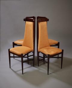 Sergio Rodrigues Six Dining Chairs attr to Sergio Rodrigues with Cowhide Upholstery 1960s - 4172971
