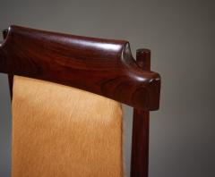 Sergio Rodrigues Six Dining Chairs attr to Sergio Rodrigues with Cowhide Upholstery 1960s - 4172973